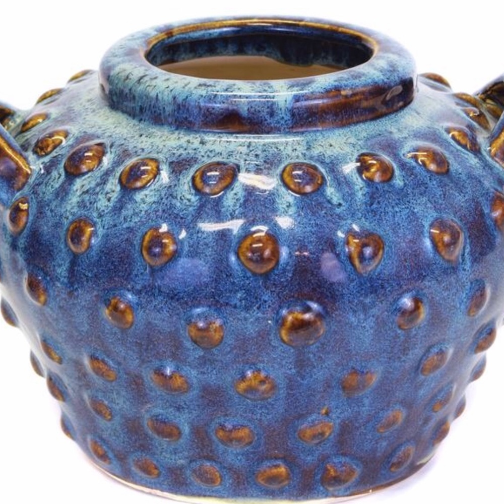 SOLD Brown Pottery Vase, Hand Painted - Picture 3 of 4